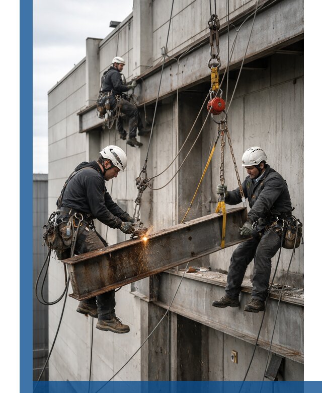 Демонтаж металлоконструкций на высоте в Саратове под ключ