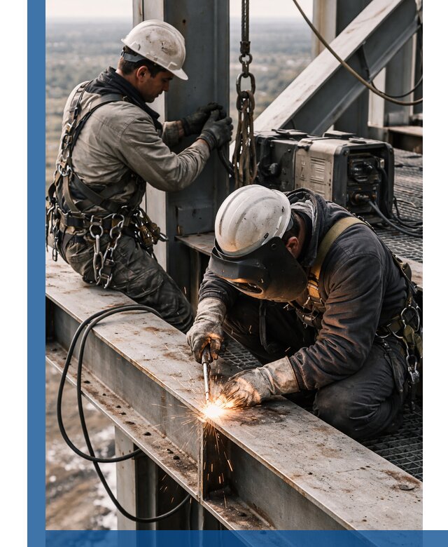 Высотные сварочные работы в Саратове для промышленных объектов