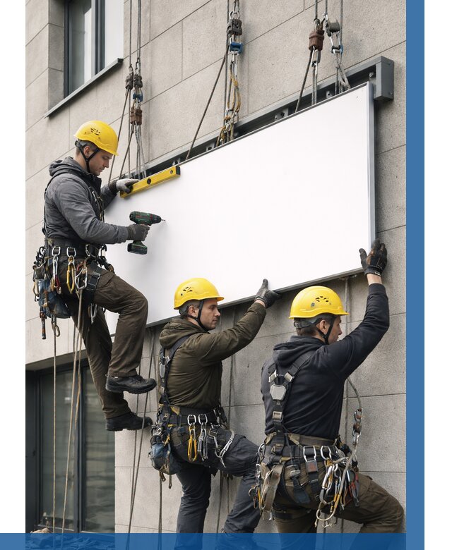 Монтаж рекламной вывески в Саратове от 8186 р. | ВЫСОТНИК-Срт