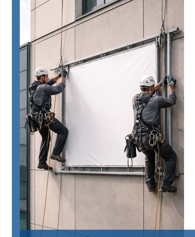 Монтаж наружной рекламной вывески в Саратове под ключ