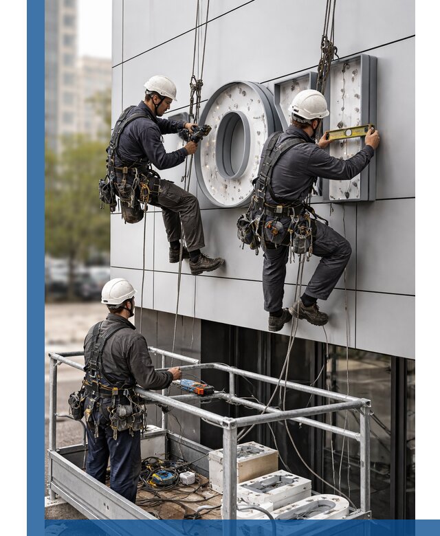 Профессиональный монтаж световых букв в Саратове под ключ