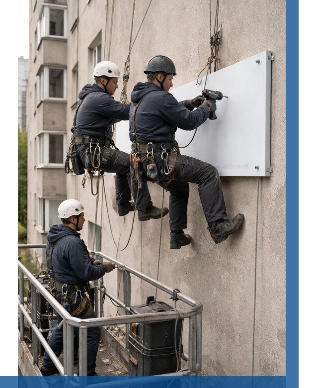 Монтаж табличек и указателей в Саратове от 3582 р. | ВЫСОТНИК-Срт