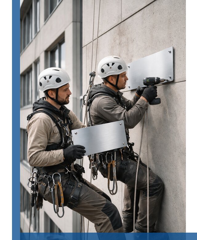 Монтаж табличек и указателей в Саратове для зданий и сооружений