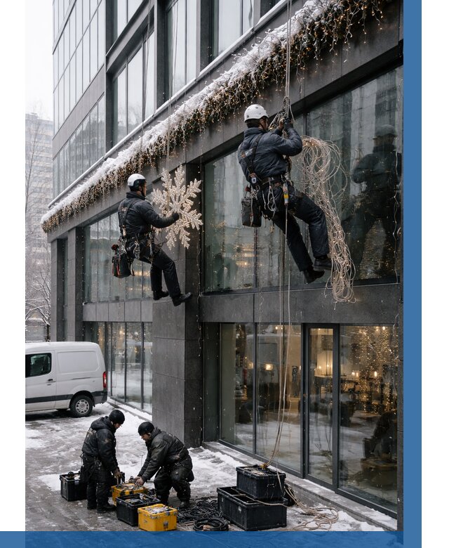 Демонтаж новогоднего оформления в Саратове от 5628 р. | ВЫСОТНИК-Срт