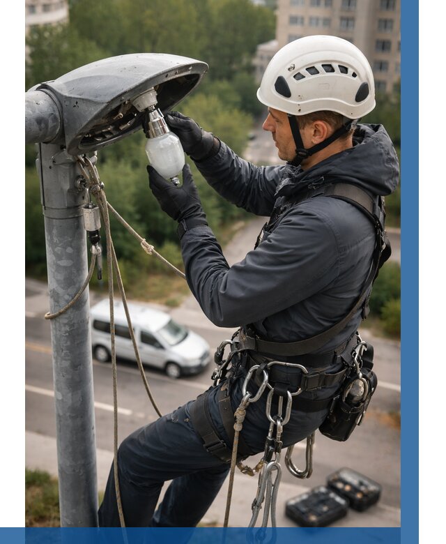 Замена ламп на высоте в Саратове от 2558 р. | ВЫСОТНИК-Срт