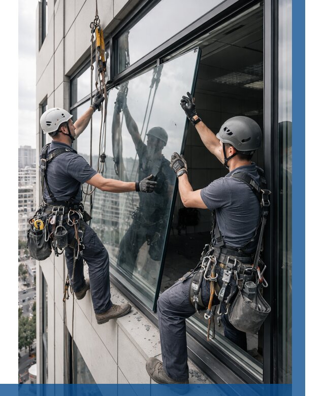 Замена стеклопакетов на высоте в Саратове от 5628 р. | ВЫСОТНИК-Срт