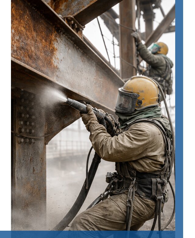 Пескоструйная очистка металлоконструкций в Саратове по 614 р. ВЫСОТНИК-Срт