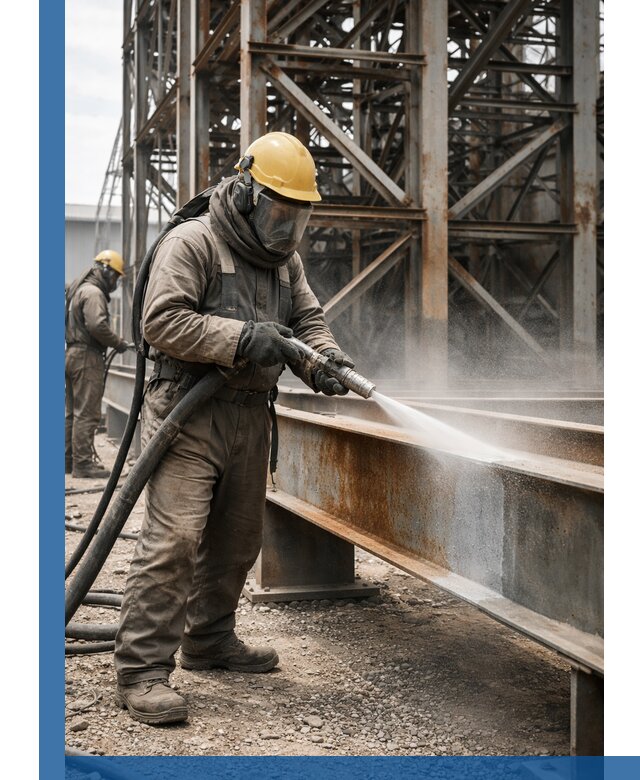 Пескоструйная очистка металлоконструкций в Саратове промышленная