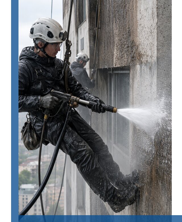 Гидроструйная очистка фасадов и конструкций в Саратове