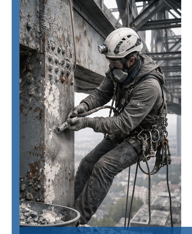 Удаление старой краски с металлических конструкций в Саратове