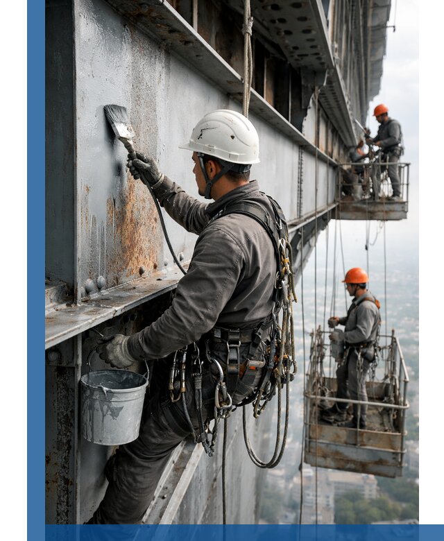 Покраска металлоконструкций на высоте в Саратове профессионально