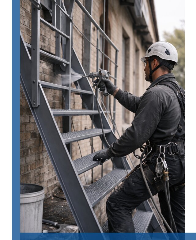 Покраска и антикоррозионная защита пожарных лестниц в Саратове