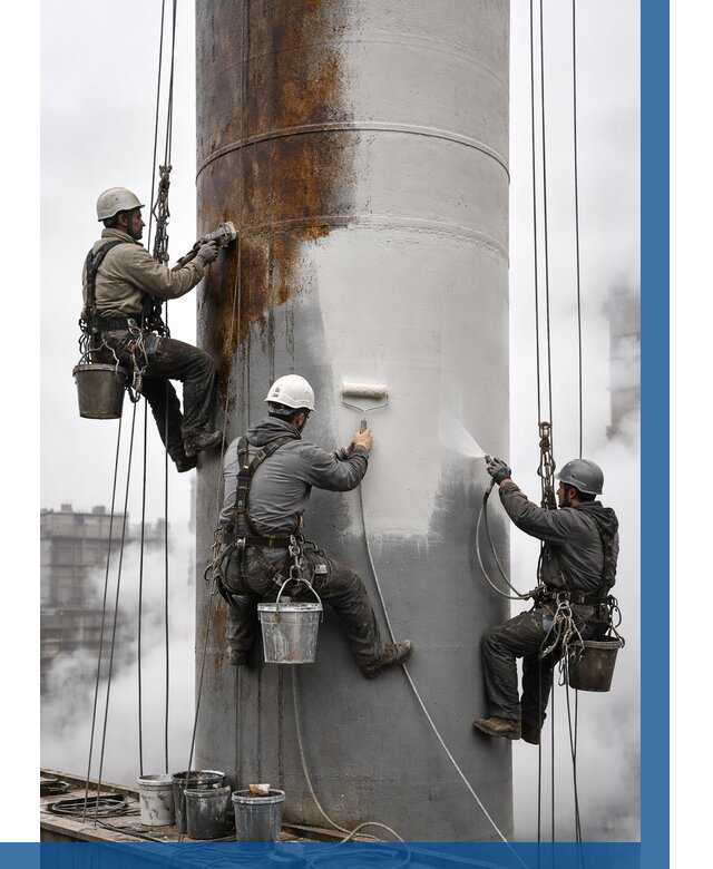 Покраска дымовых труб в Саратове от 8698 р. | ВЫСОТНИК-Срт