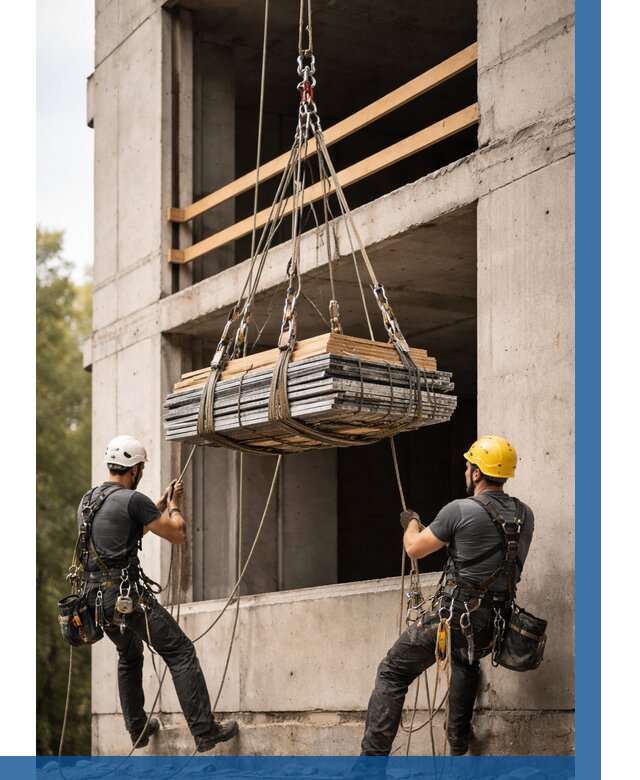 Подъем материала на этаж веревками в Саратове от 1535 р. | ВЫСОТНИК-Срт