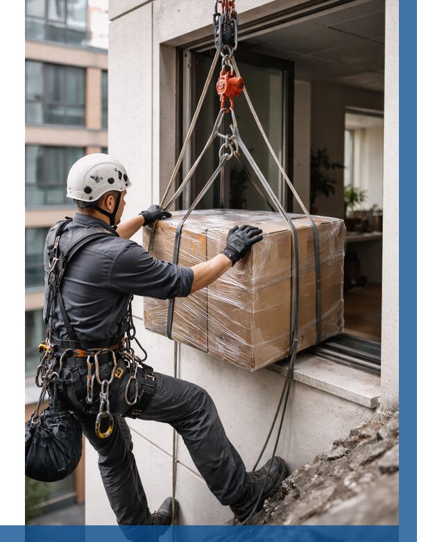 Подъем груза через окно в Саратове от 4605 р. | ВЫСОТНИК-Срт