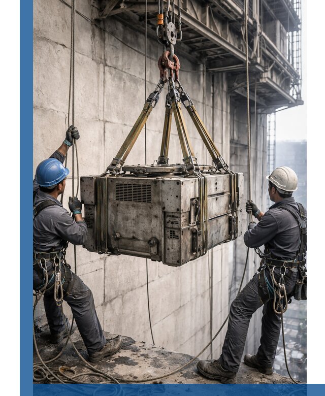 Такелажные работы на высоте, подъем и монтаж грузов в Саратове