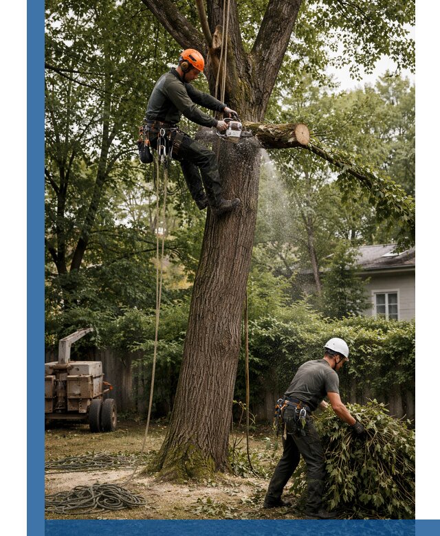 Кронирование деревьев в Саратове, безопасная высотная обрезка