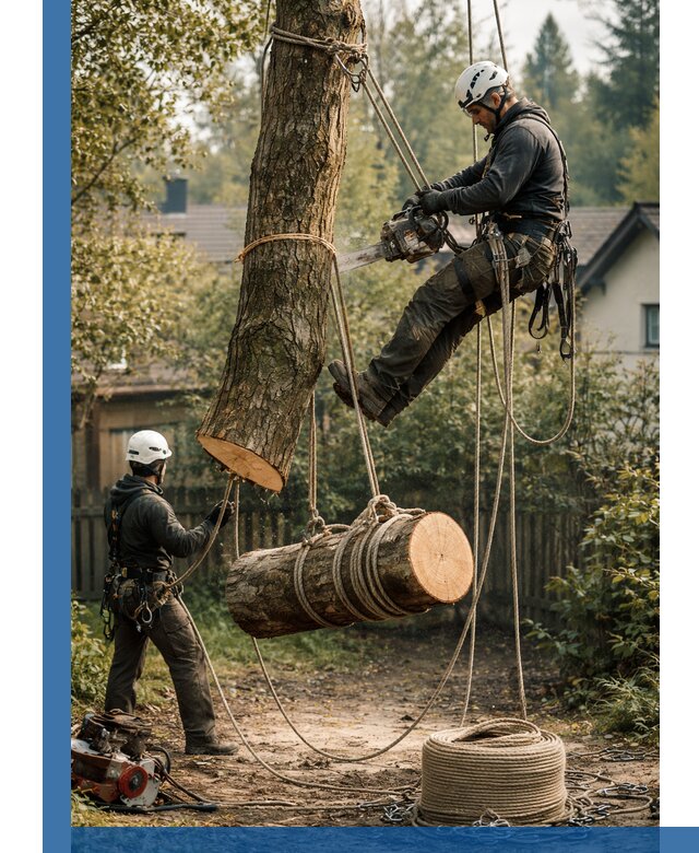 Валка деревьев частями в Саратове, безопасно и аккуратно