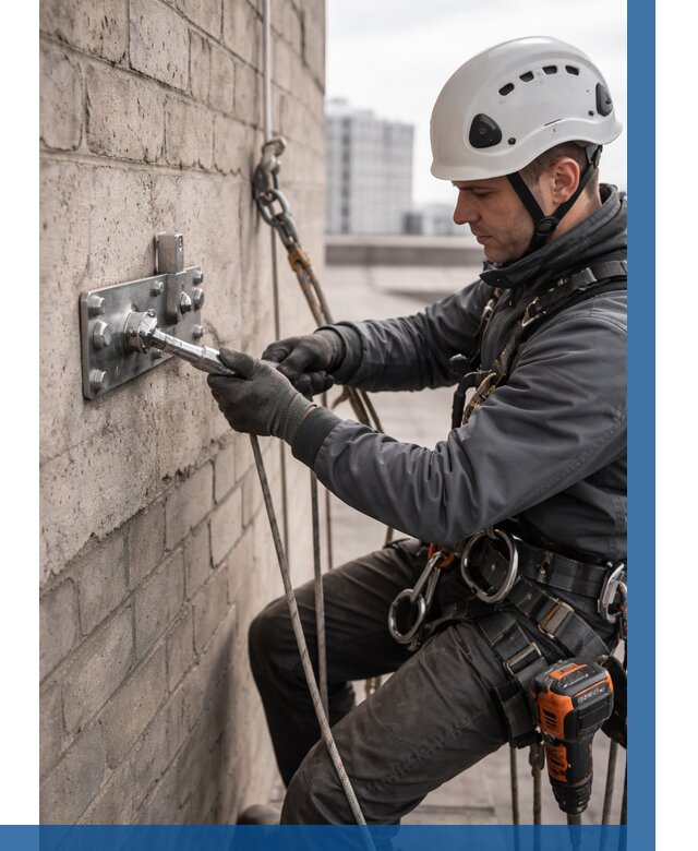 Установка анкерных точек в Саратове от 3582 р. | ВЫСОТНИК-Срт